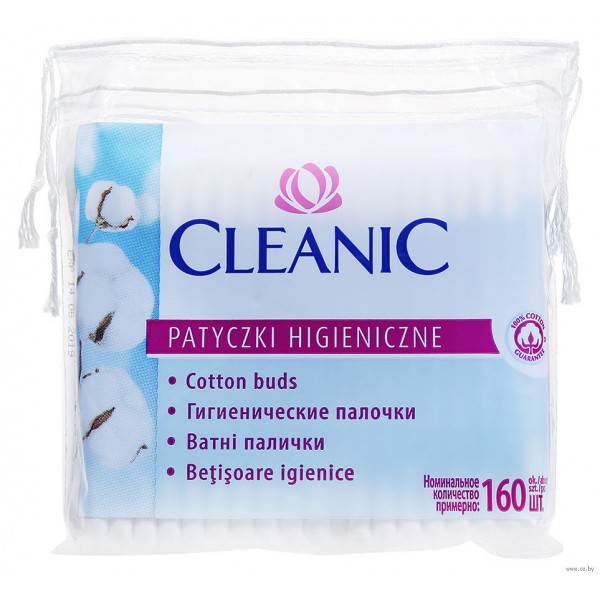 "Cleanic" ватные палочки в пакете 160шт.