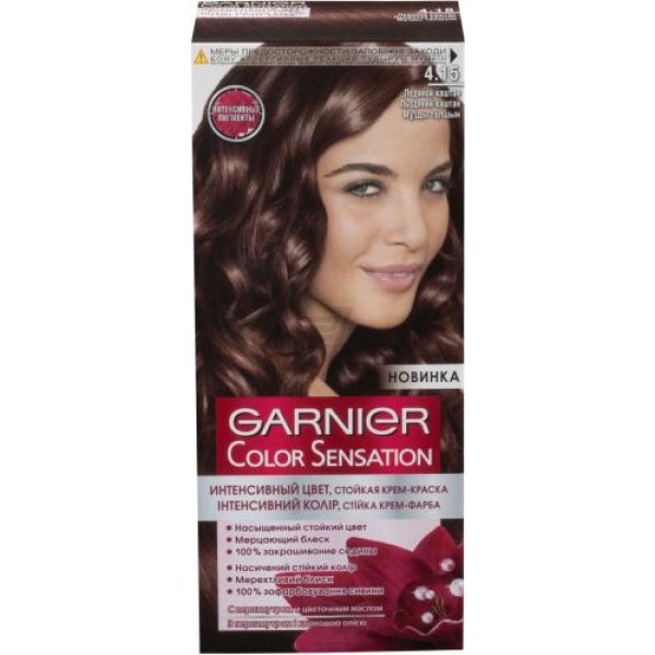 "Garnier, Color Sensation" крем-краска для волос "Ледяной каштан, 4.15"