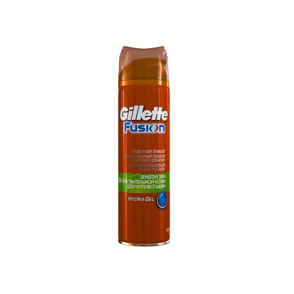 "Gillette" гель для бритья "Fusion, чувствительная кожа" 200мл.