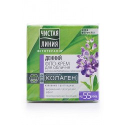ЧИСТА ЛІНІЯ Фіто-крем для обличчя 55+ Шоломниця і Морошка Денний 45мл.