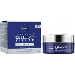 NIVEA Hyaluron Cellular Filler Крем для обличчя 45+ Нічний 50мл.