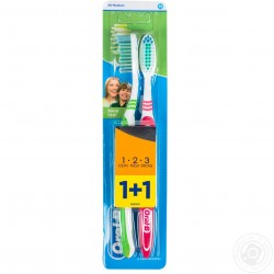 Oral-B зубная щетка 1+1 3 эффект натурал фреш