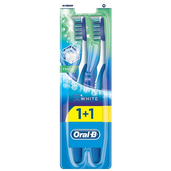Oral-B зубна щітка 1+1 3Д вайт