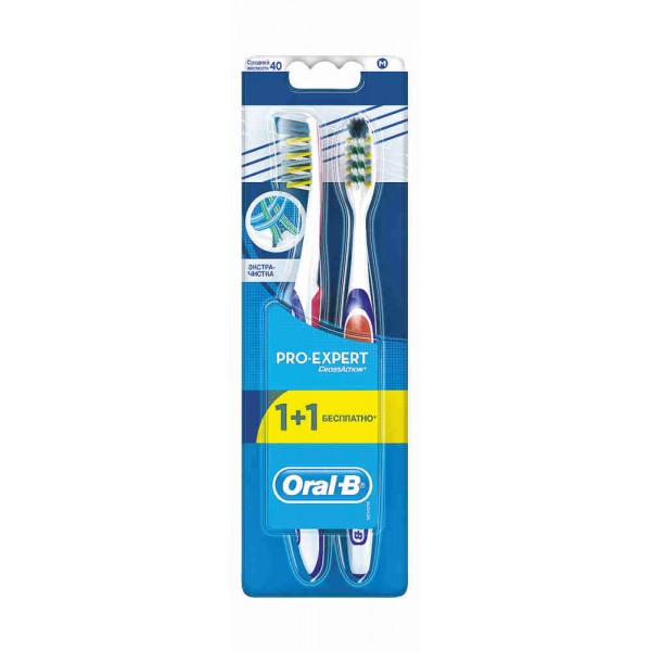 Oral-B зубна щітка 1+1 про експерт екстра клін