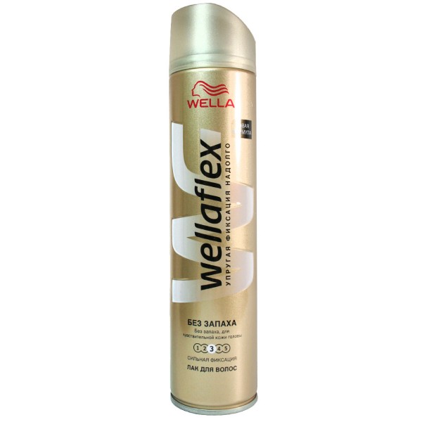 Wellaflex лак для волос сильная фиксация 3 без запаха 400мл.