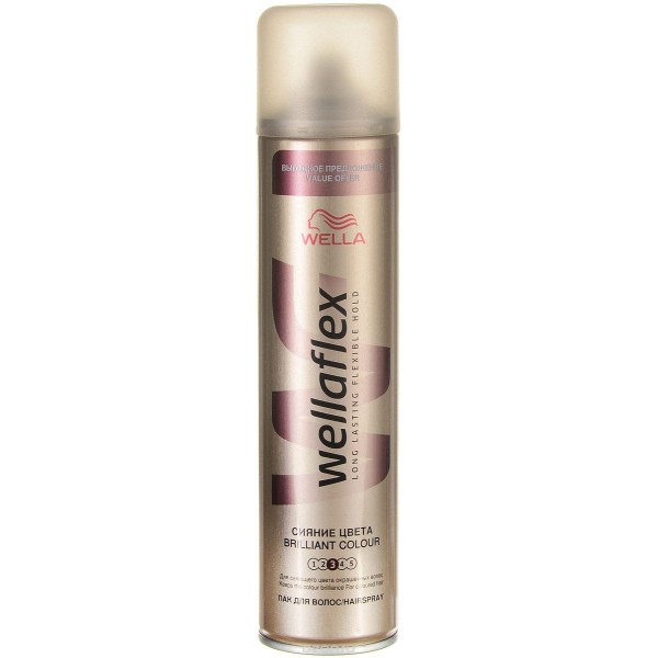 Wellaflex лак для волосся сильна фіксація 3 сяйво кольору 400мл.