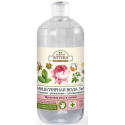 Зелена Аптека міцелярна вода 3в1 "Мускатна троянда і бавовна" 500мл.